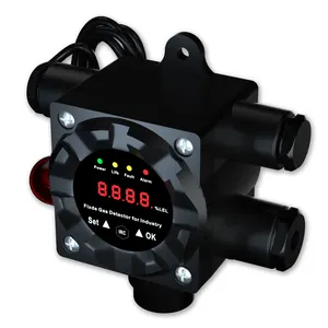 Pulitong detektor Gas mudah terbakar, meteran Monitor kebocoran Gas tipe Plug-in dengan Alarm suara dan cahaya