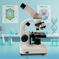 Compound Binocular Biological Microscope for Student Teaching Experiments and Scientific Research ,dual Light Sources