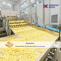 Sensitar Automatische Hoge Productiviteit 500 Kg/u Bevroren Frietverwerkingsfabriek Nieuwe Frietmachine Met 1 Jaar Garantie