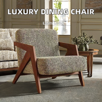 Fauteuil de Salon Moderne Minimaliste en Bois de Haute Qualité, Chaises de Salle à Manger Inclinables Confortables pour Maison, Bureau, Style Traditionnel et Antique