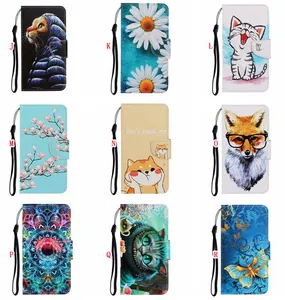 Capa de couro Sea Beach Shell Flower Wallet para Samsung Galaxy S22 Plus S22 Ultra A13 A53 A33 Cat Animal Phone Flip Cover