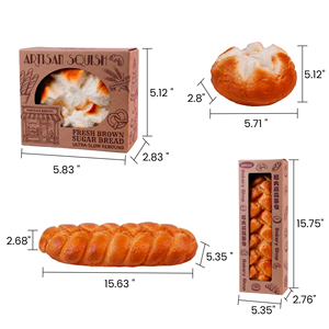 Jouet anti-stress personnalisé avec logo promotionnel, nouveau Squishy en PU en forme de pain, parfumé, à récupération lente - Product Image 2