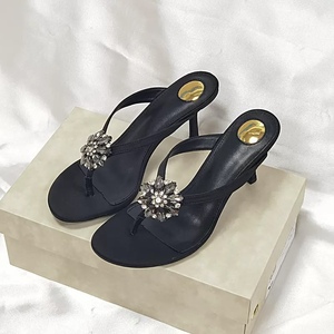 Latest Design <b>Flip</b> <b>Flop</b> Talons Haut Sexy Blue Escarpins Unique High Open Toe Thong Women Heels - Product Image 3