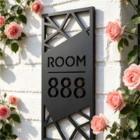 Plaque d'adresse en métal acrylique 3D LED, numéros de maison rétroéclairés, étanches IP65, montage mural pour hôtels, enseignes de bureaux
