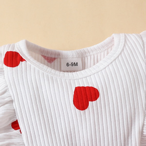 Vestito Personalizzabile per Bambina con Stampa Floreale e Maniche Corte, Gonna con Volant e Fiocco per San Valentino, Fornitura ODM per Bambini - Product Image 4