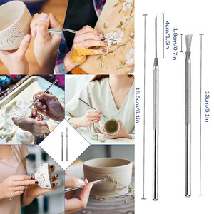 Tùy Chỉnh Xách Tay Gốm Đất Sét Công Cụ Điêu Khắc <span class=keywords><strong>DIY</strong></span> Claying Handmade Kit Với Túi - Product Image 3