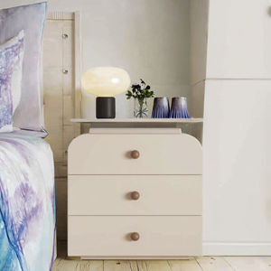 Sophisticated Modern Bedroom <strong>Nightstand</strong> with Leather Storage Bedroom Furniture - Product Image 4