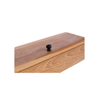 Elegante Caja de Té Luci Marrón Natural, Duradera, Moderna, Cuadrada, Estilo Japonés, Madera de Teca, Latón, Almacenamiento Sostenible, Técnica de Lacado