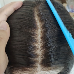 Sâu hơn knots tẩy trắng HD ren phía trước tóc giả nguyên tự nhiên màu nâu Trinh Nữ Châu Âu Remy tóc con người đơn knots HD ren Top tóc giả - Product Image 5