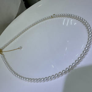 Nuevo Collar de Perlas de Agua Dulce Redondas de 4-5 mm de Zhuji, Cadena para Clavícula de Verano con Cierre de Plata Pura, Venta al por Mayor - Product Image 3