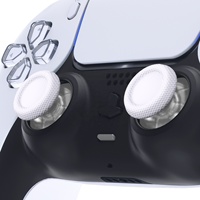 Accessoires de jeu pour manette DualSense PS5, poignées transparentes et blanches de remplacement pour manette PS5