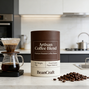 Boîte <span class=keywords><strong>en</strong></span> papier pour grains de <span class=keywords><strong>café</strong></span> haut de gamme |   Cylindre alimentaire personnalisé imprimé avec revêtement <span class=keywords><strong>en</strong></span> aluminium - Product Image 2