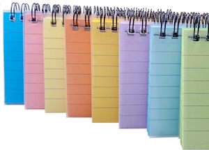 8 paquets de cartes d'index spirales autocollantes pour l'école, lignées, style bloc-notes relié, 5x3 pouces, papier pour prendre des notes, révision, flashcards - Product Image 4