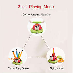 Jouet de sport 3 en 1 pour l'extérieur et l'intérieur, machine d'exercice <span class=keywords><strong>télécommandée</strong></span> en forme de <span class=keywords><strong>coccinelle</strong></span>, jouets sportifs Skyrocket, sauteuse électrique pour enfants - Product Image 4