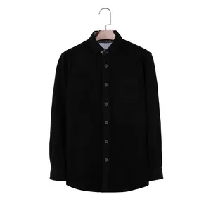 Button Up Shirt Winter new product warm flannel custom embroidered logo men jacket shirts