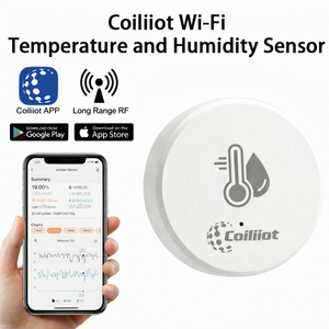 Detector de Temperatura y Humedad Inteligente para Bodega con Wifi de Largo Alcance, Control por Aplicación, Higrómetro, Termómetro, FCC ID - Product Image 2