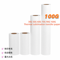 Rouleau de papier de sublimation premium 63 g/m² 83 g/m² 95 g/m² pour imprimante haute vitesse, papier à séchage rapide pour l'impression de vêtements de sport et d'uniformes, vente en gros