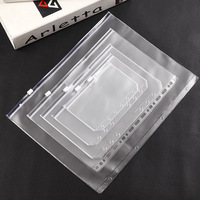 A4, A5, A6, A7, carpeta de presupuesto de archivos, bolsa de efectivo, bolsillo transparente, 6 anillos, cremallera, bolsillo de relleno de plástico de PVC, carpeta, bolsa