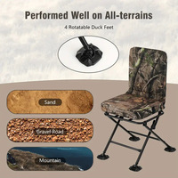 Chaise pliante pivotante pour la chasse, rotation à 360 degrés, siège avec dossier pour le camping en plein air, pour les chasseurs, abri pour la chasse au cerf, tir sur les dindes, portable