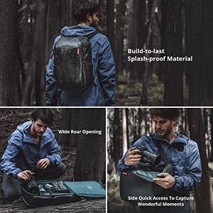Sac à dos pour appareil photo gratuit, sac à dos pour appareil photo antichoc avec sangle pour trépied, pour ordinateur portable de 14 pouces, sacs à dos pour appareil photo pour photographes - Product Image 5