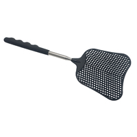 Raquette à mouches portable réutilisable en gros, tige télescopique en acier inoxydable 201, raquette à mouches en plastique pour la cuisine