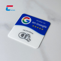 Étiquette NFC programmable étanche pour avis Google, carte NFC en acrylique pour avis