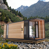 Villa de luxe personnalisée de 20 pieds, conteneur habitable en acier, maison mobile préfabriquée en verre, maison ensoleillée, salon, cuisine, salle de bain chinois