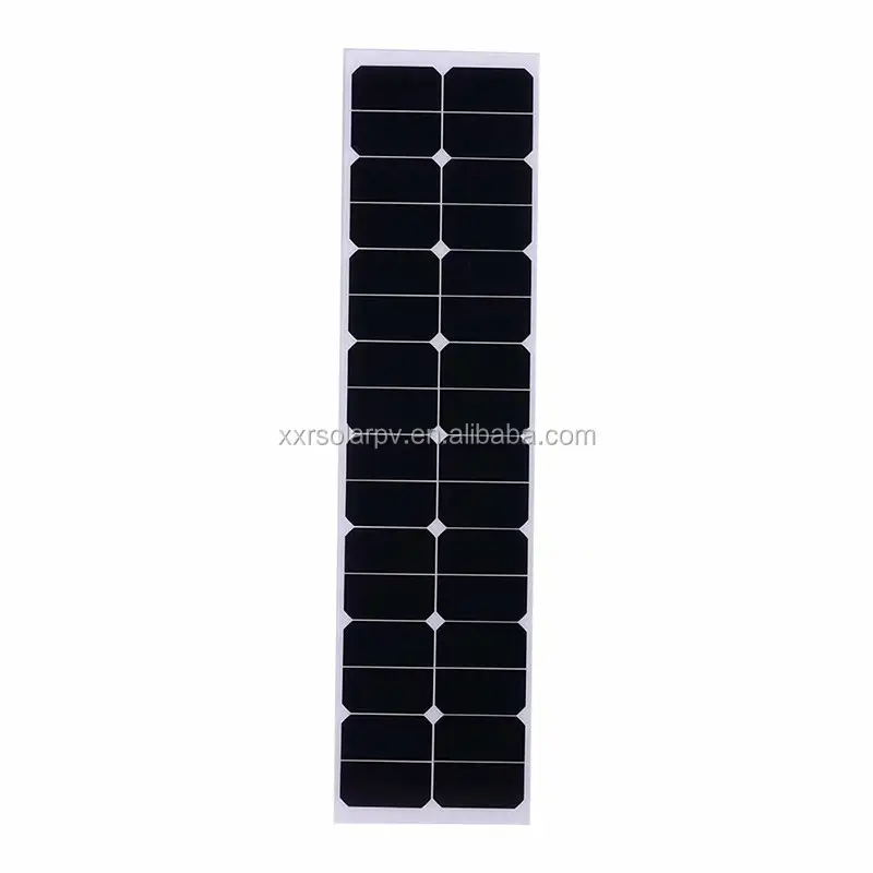 25% סיליקון גבישי דק סרט רצועת צורת תא sunpower שמש פנל 10W 20W 30w 40w 50w פוטו פנל סולארי