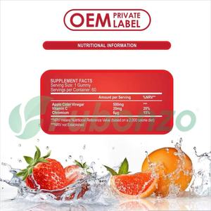 Gomitas de Vinagre de Sidra de Manzana Orgánico para la Belleza, Pérdida de Peso para Adultos, Desintoxicación, <span class=keywords><strong>Bloqueador</strong></span> de Carbohidratos, Adelgazante, Refuerzo Inmunológico, Vitamina OEM - Product Image 6