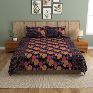 Parure de lit moderne à imprimé floral délavé, housse de couette rouge et taies d'oreiller pour chambre à coucher et usage domestique - Product Image 3