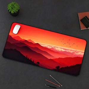 Tapis de souris de jeu en caoutchouc XXL personnalisable, tissu polyester imperméable, tapis de bureau avec logo par sublimation - Product Image 1