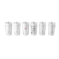 Tasse à double paroi en papier détachable Tasse à café de voyage DIY Gobelet en plastique Tasse à café de voyage Papier d'insertion