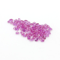 Meistverkaufter Hochwertiger Rosa Saphir Runde Form Maschinell Geschnitten 2,5mm Loser Edelstein Natürlicher Rosa Saphir