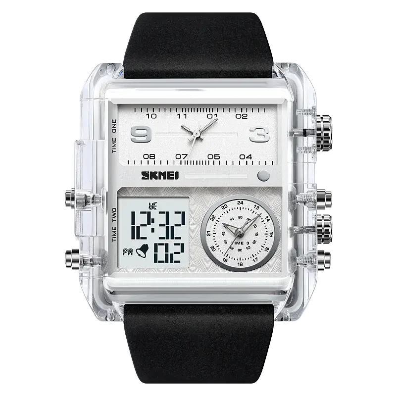Skmei 2020 Digital Sport Dual Time Relógio de pulso Diver WR 5 BAR Relógio impermeável profissional para homens