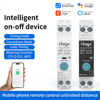 Disjoncteur intelligent WiFi Tuya LangYeao 6A-63A 1P+N, avec suivi de consommation d'énergie, interrupteur sur rail DIN compatible Alexa Google Home