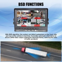 Système de surveillance d'angle mort sans fil AI BSD avec caméra de recul 360° avant et arrière pour camion et voiture, affichage sur écran, kit DVR AHD