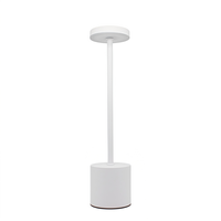 Lampe de table portable rechargeable LED sans fil avec contrôle tactile et réglage progressif de la luminosité pour chambre, hôtel, maison