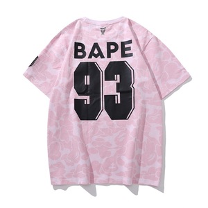 Vente en gros transfrontalière <span class=keywords><strong>Miami</strong></span> T-shirt homme à manches courtes en coton, col multicolore, camouflage, étiquette brodée 230g - Product Image 2