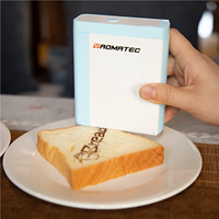 Yaomatec 25.4mm Printer Makanan Portabel Genggam untuk Kopi, Latte, Kue, Roti, dan Dessert dengan Kartrid Tinta Makanan yang Aman untuk Konsumsi
