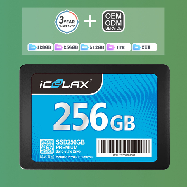 ICOOLAX Wholesale SSD 2.5 Inch SATA3 128 256gb 512gb 1tb 2tb External Internal Solid State Disk for PC/Laptop Faster Boot Speed"