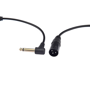 Adaptateur de câble <span class=keywords><strong>mono</strong></span> TS 6,35 mm à <span class=keywords><strong>XLR</strong></span> asymétrique à angle de 90 degrés pour microphone, guitare, amplificateur, mélangeur, 30 cm - Product Image 2