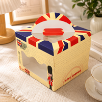 Cajas para Pasteles Modernas con Logotipo Personalizado, MOQ Bajo, Materiales Reciclados, Cajas Ranuradas Portátiles, Empaquetado de Panadería de Alta Calidad al por Mayor