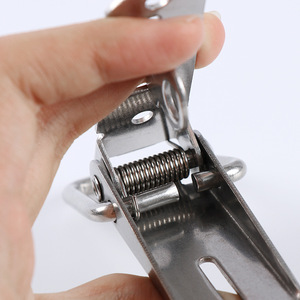 Haidibosi Stainless Steel Duckbill Spring Lock 304 Metal Buckle For Toolbox Wooden <b>Box</b> Cabinet Door Security Durable - Product Image 3