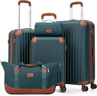 Ensemble de Bagages de Voyage Assortis en ABS Rigide Durable avec Roues Pivotantes, Valises Trolley Pratiques pour un Voyage Facile