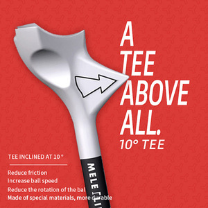 Camiseta de Golf oblicua de 10 grados en caja, 10 Uds., logotipo personalizado, enchufe de bandeja de Golf duradero que aumenta la resistencia de la distancia a los golpes - Product Image 1