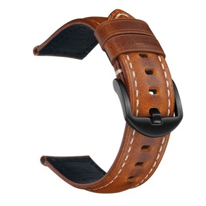 Bracelet de <span class=keywords><strong>montre</strong></span> de remplacement en cuir véritable italien huilé de haute qualité, 20 mm/24 mm/26 mm - Product Image 3