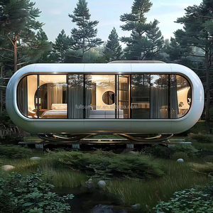 Gelecek Villa konteyner ev mobil otel kapsül Modern modüler ev prefabrik yapı kapsül ev - Product Image 6