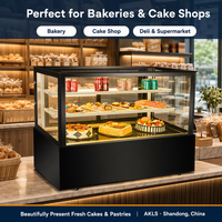 Vitrine Réfrigérée Commerciale de Luxe 700L à Température Unique, Grande Taille, pour Boulangerie et Magasin