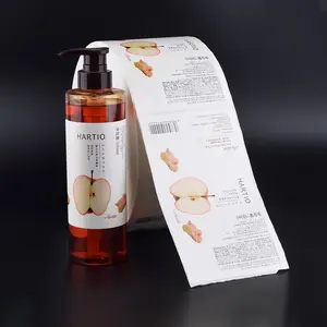 Pegatina holográfica impresa personalizada, etiqueta de perfume impermeable, etiqueta transparente para botella de perfume, etiqueta adhesiva para perfume