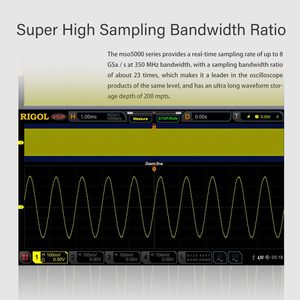 ออสซิลโลสโคปดิจิตอล Rigol MSO5104 100MHz แบบ Mixed Signal ความละเอียด 8GSa/s 4 ช่องสัญญาณอนาล็อก UltraVision II MSO5104 แบนด์วิดท์ 100MHz - Product Image 6